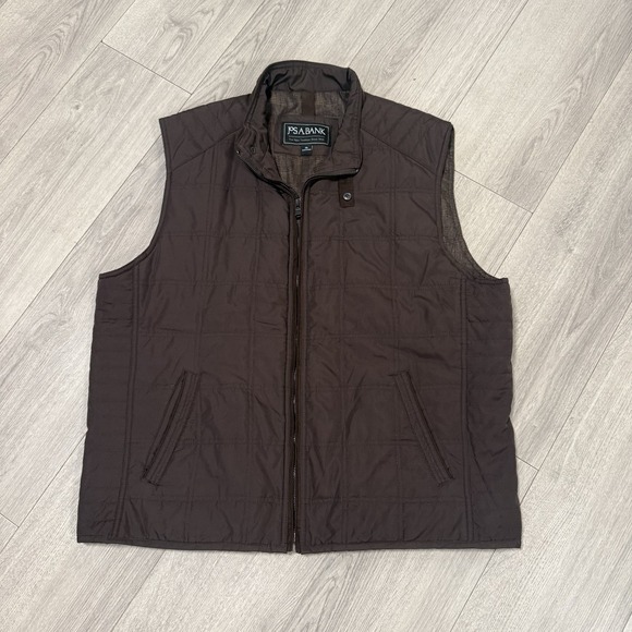 Jos. A. Bank Other - Jos. A. Bank Men's Quilted Vest, Full-Zip Size XXL Brown
